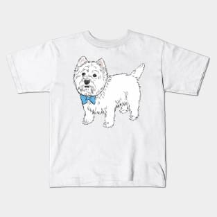 My little Westie  (please message me BEFORE you order to add your own name) Kids T-Shirt